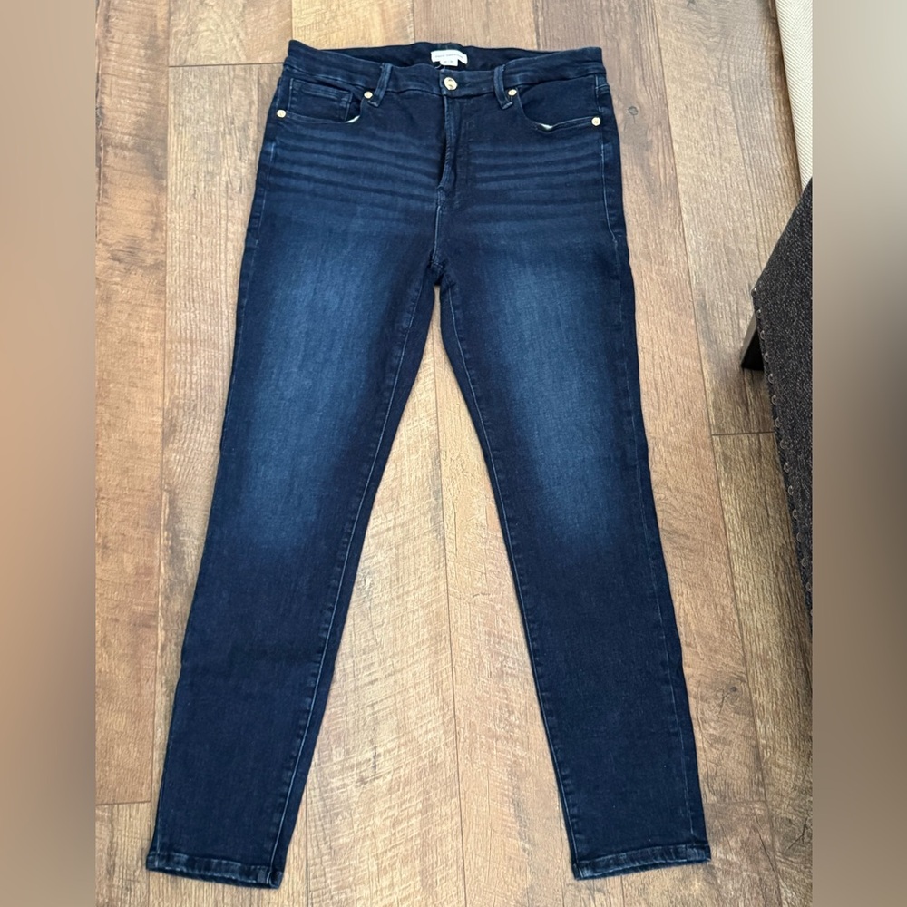 Good American Women's Skinny Jeans — Dark Indigo Blue